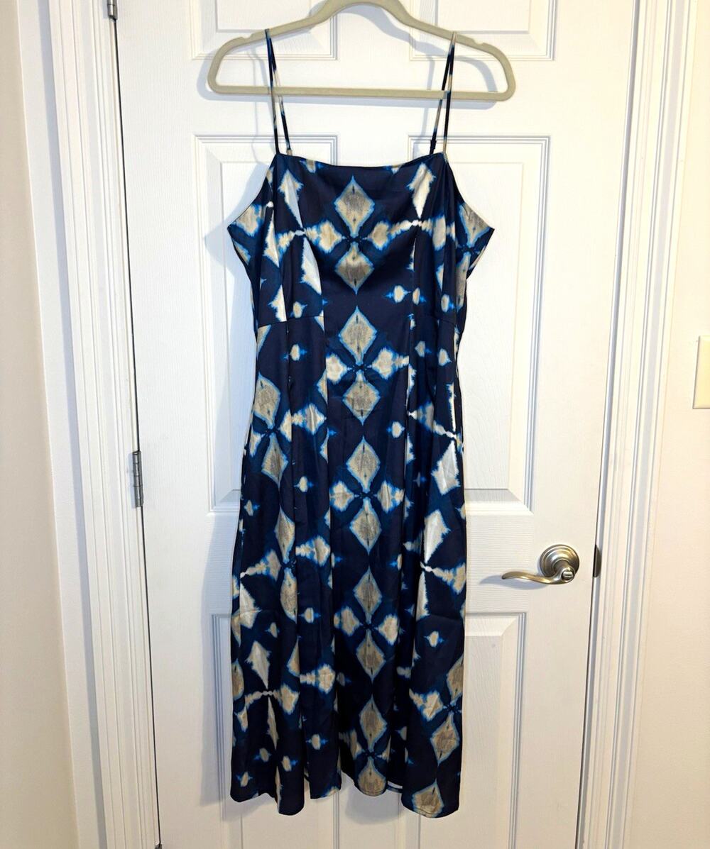 Silky twill pleated midi dress banana republic new with tags size 12 dress